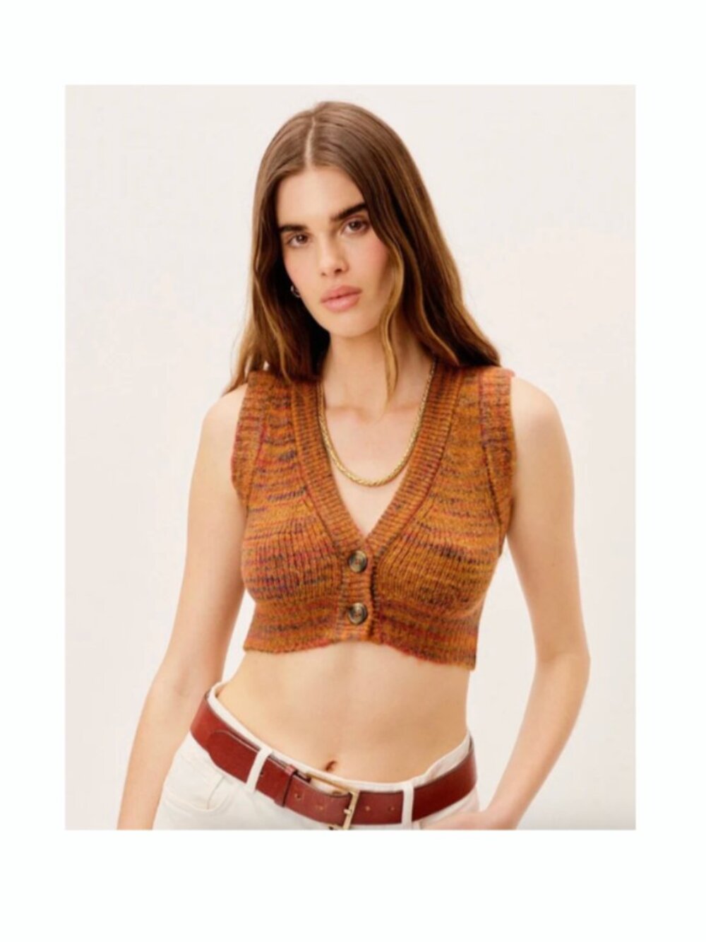 For Love or Lemons Helena Crop Sweater Vest